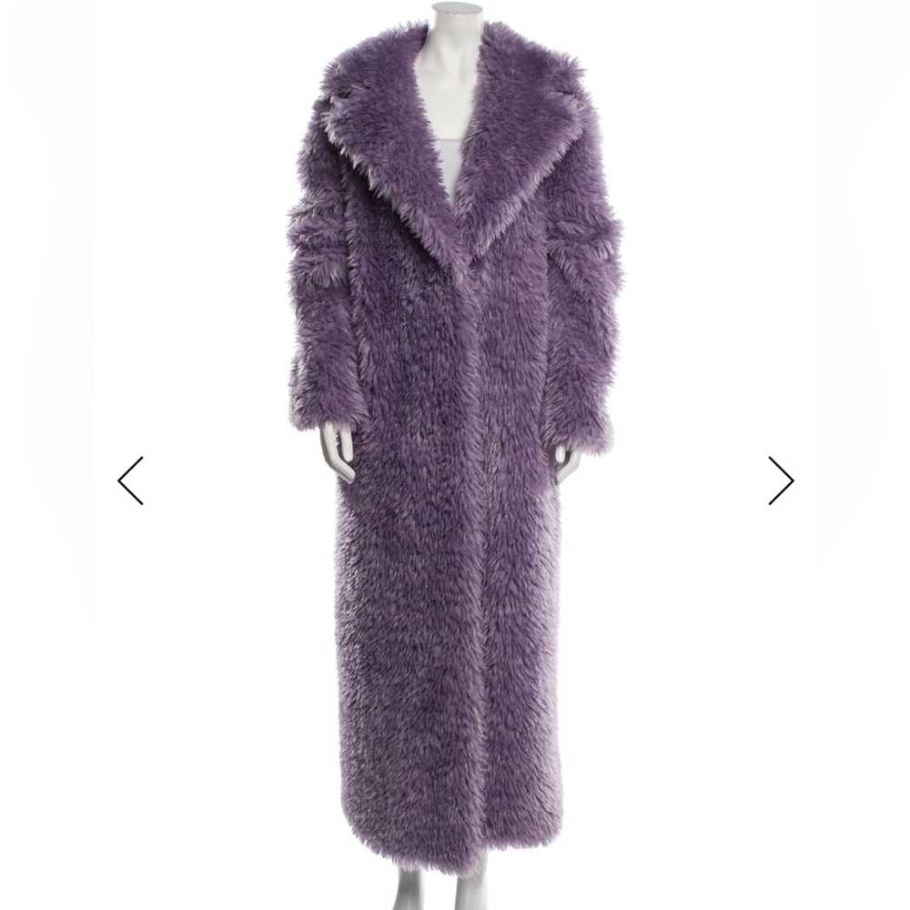 The Andamane Lavender Faux Fur Coat Size Large/EU 40 NWT